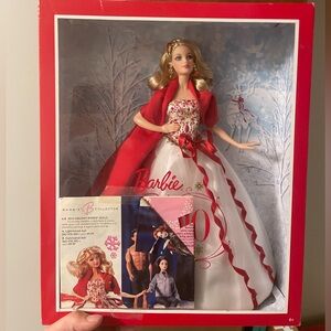 2010 Holiday Barbie Collector Doll in Red and White Ensemble